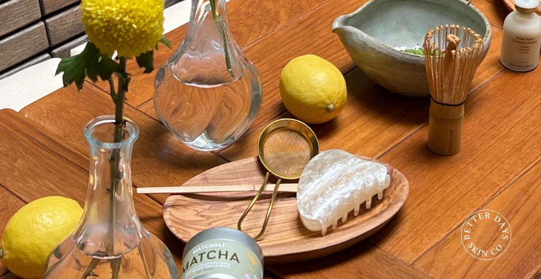 matcha, green tea, acne prone skin, healing, wellness, green tea extract, matcha shot recipe
