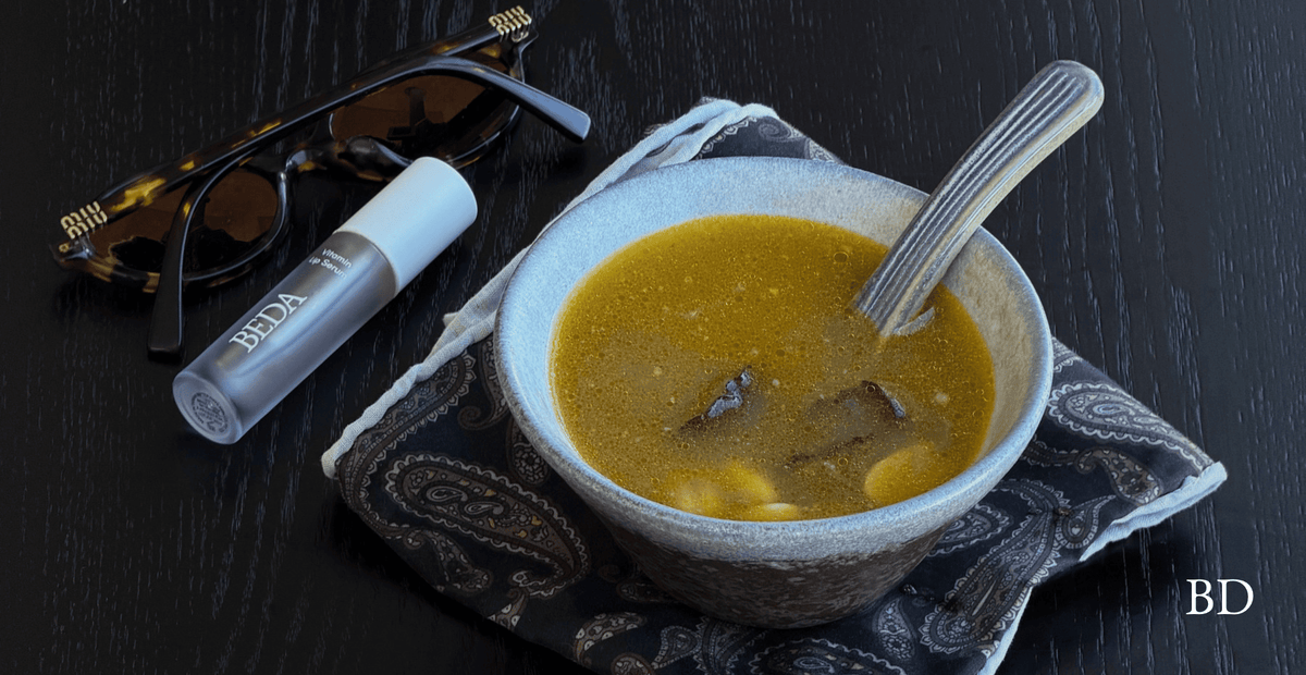 De-Puffing Chicken Collagen Soup, chicken feet
