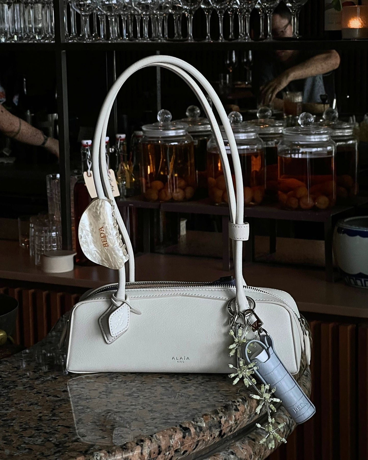 The Lip Case Leather Charm