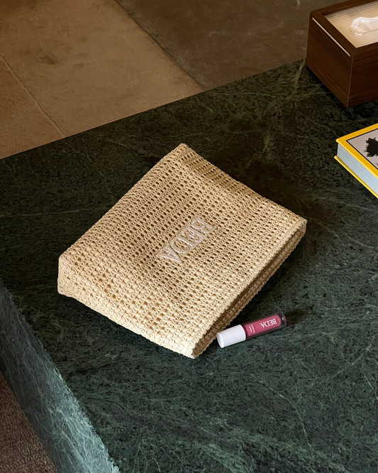 Raffia Travel Pouch
