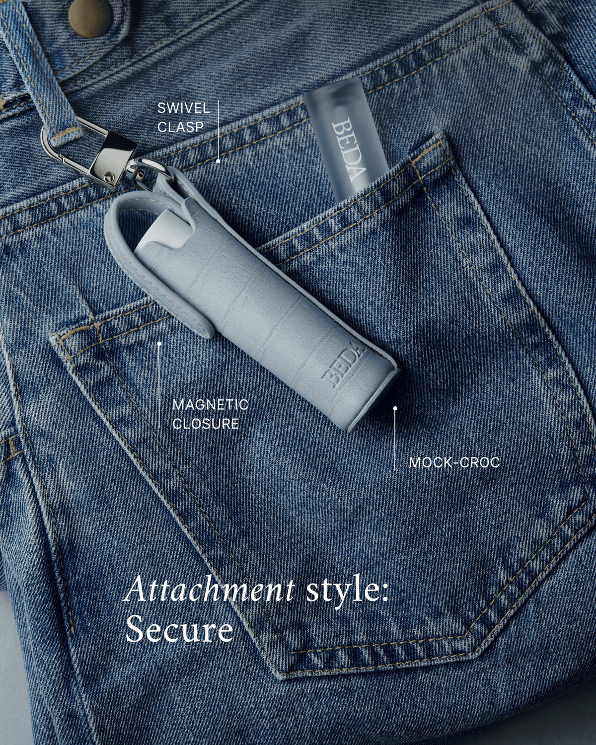 The Lip Case Leather Charm